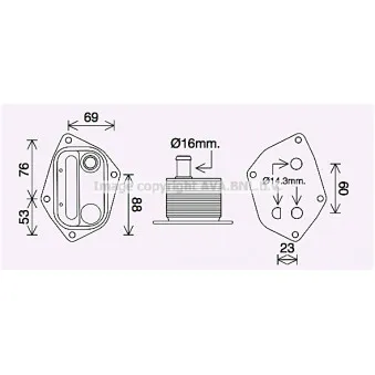 Radiateur d'huile AVA QUALITY COOLING HY3459