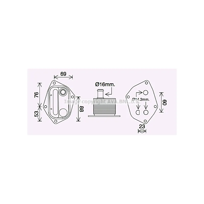 Radiateur d'huile AVA QUALITY COOLING HY3459