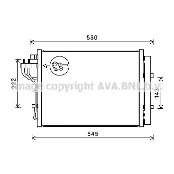 Condenseur, climatisation AVA QUALITY COOLING HY5445D