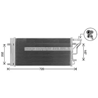 Condenseur, climatisation AVA QUALITY COOLING HY5577D