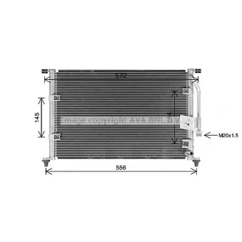 Condenseur, climatisation AVA QUALITY COOLING HY5581