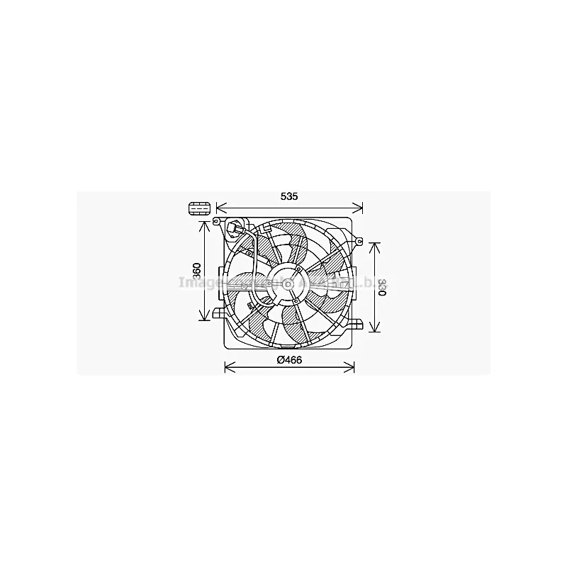 Ventilateur, refroidissement du moteur AVA QUALITY COOLING HY7574