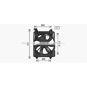 Ventilateur, refroidissement du moteur AVA QUALITY COOLING HY7580