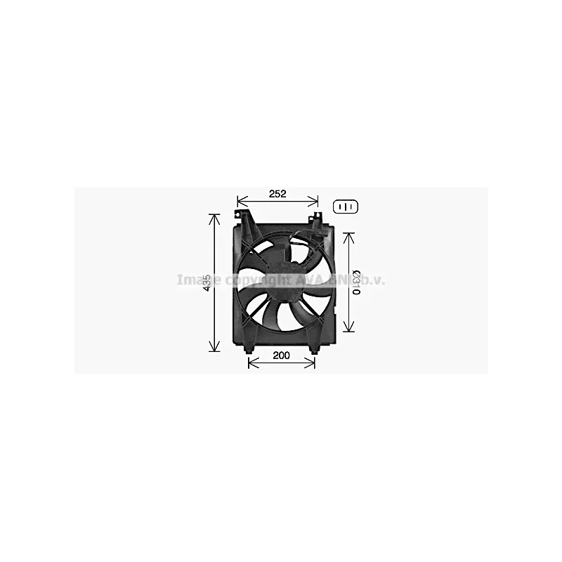 Ventilateur, refroidissement du moteur AVA QUALITY COOLING HY7580