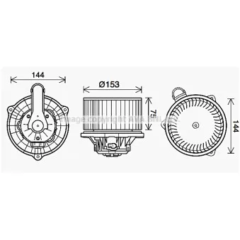 Moteur électrique, pulseur d'air habitacle AVA QUALITY COOLING HY8460