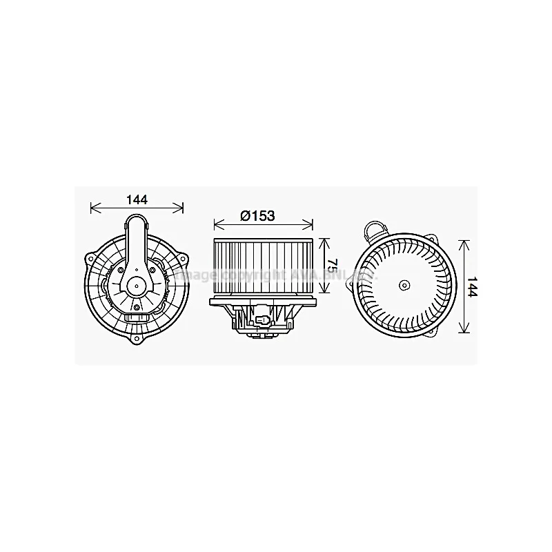 Moteur électrique, pulseur d'air habitacle AVA QUALITY COOLING HY8460