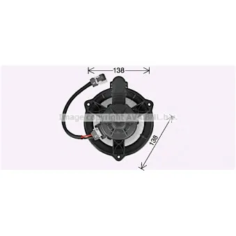 Moteur électrique, pulseur d'air habitacle AVA QUALITY COOLING HY8474