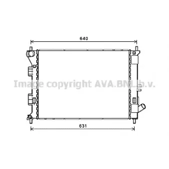 Radiateur, refroidissement du moteur AVA QUALITY COOLING HYA2335
