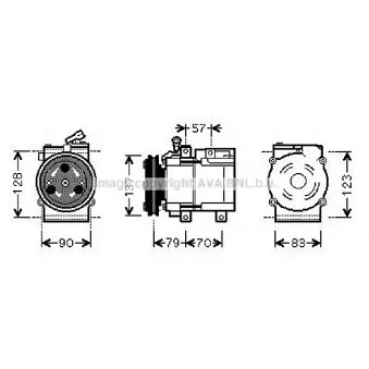 Compresseur, climatisation AVA QUALITY COOLING HYAK139