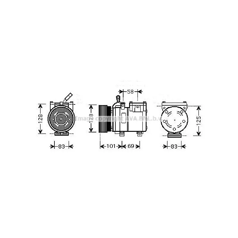 Compresseur, climatisation AVA QUALITY COOLING HYAK159