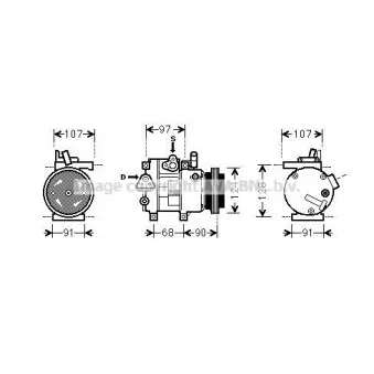 Compresseur, climatisation AVA QUALITY COOLING HYAK215
