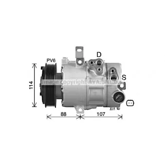Compresseur, climatisation AVA QUALITY COOLING HYAK498