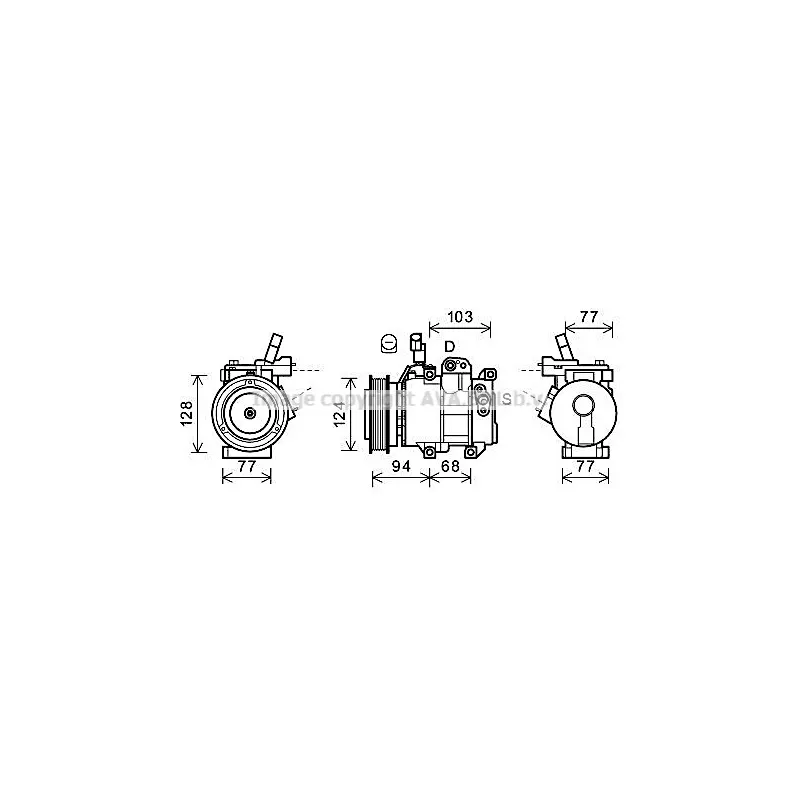 Compresseur, climatisation AVA QUALITY COOLING HYK451