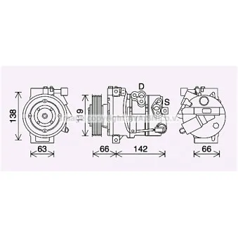 Compresseur, climatisation AVA QUALITY COOLING HYK452