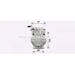 Compresseur, climatisation AVA QUALITY COOLING HYK593 - Visuel 3