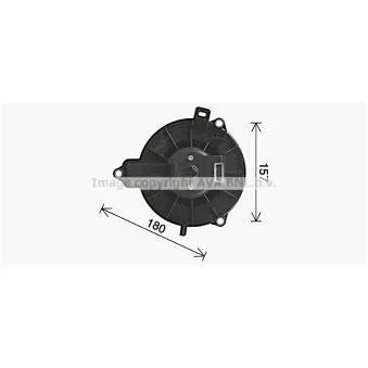 Moteur électrique, pulseur d'air habitacle AVA QUALITY COOLING IV8502