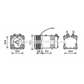 Compresseur, climatisation AVA QUALITY COOLING JBAK003