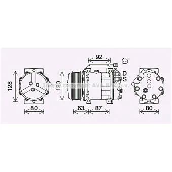 Compresseur, climatisation AVA QUALITY COOLING JBAK005