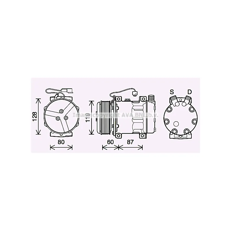 Compresseur, climatisation AVA QUALITY COOLING JBK004