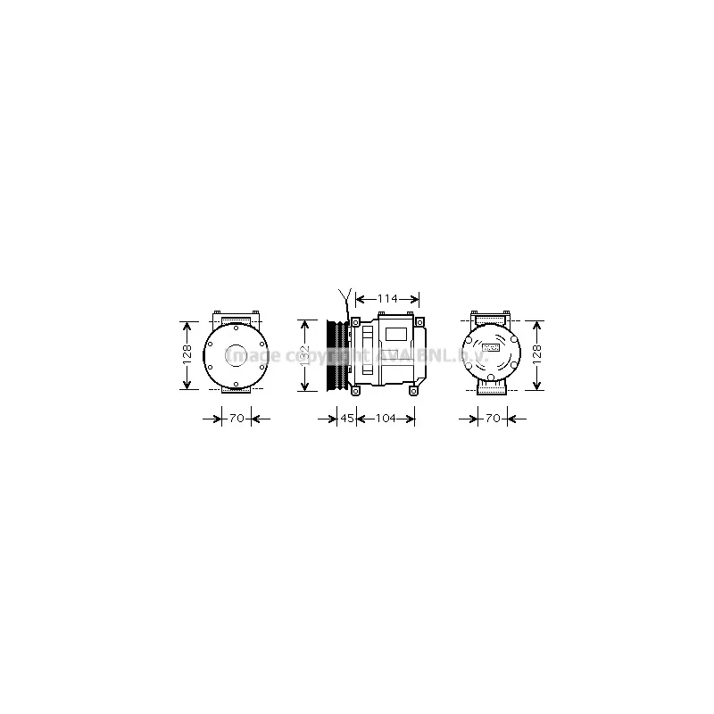 Compresseur, climatisation AVA QUALITY COOLING JDAK001