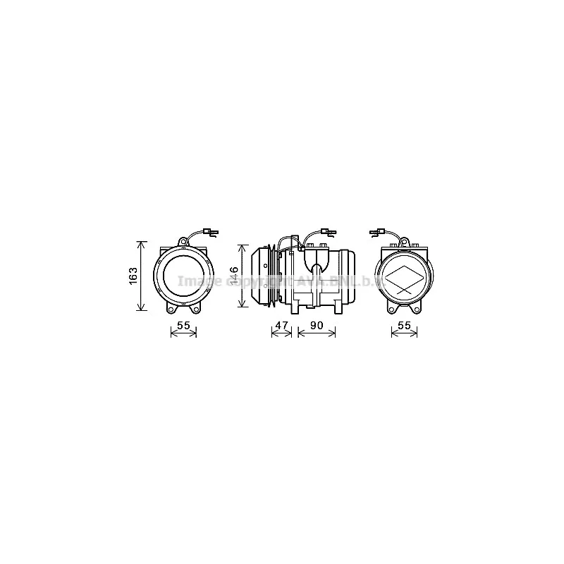 Compresseur, climatisation AVA QUALITY COOLING JDAK017