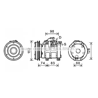 Compresseur, climatisation AVA QUALITY COOLING JDAK018