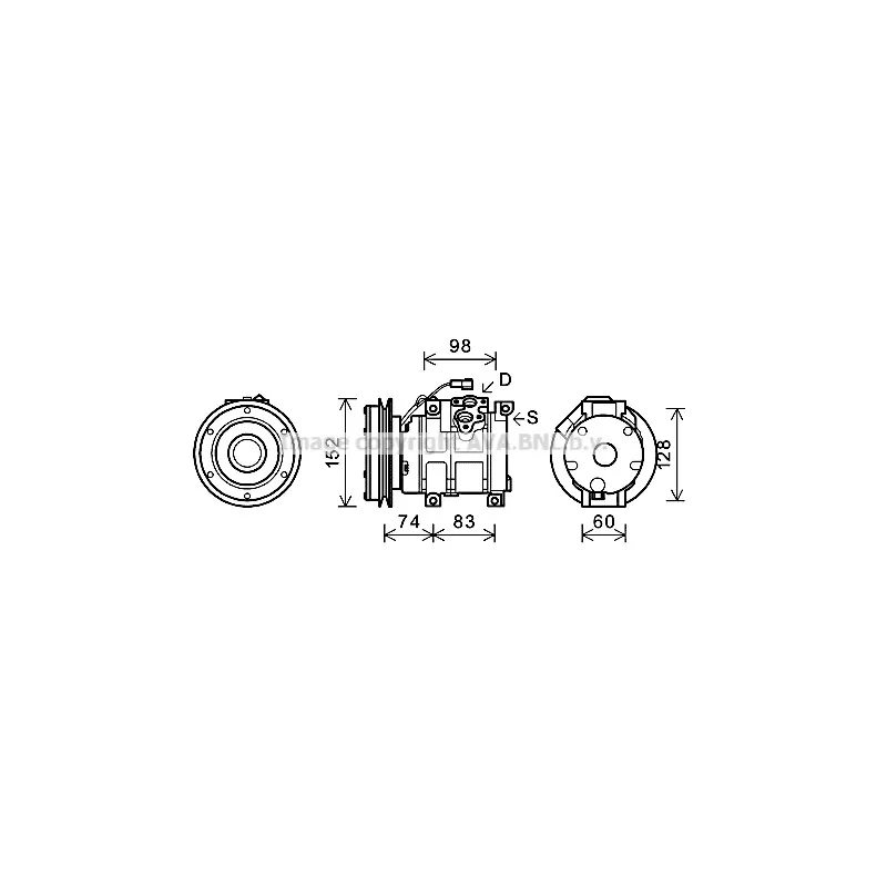 Compresseur, climatisation AVA QUALITY COOLING JDAK018