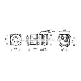 Compresseur, climatisation AVA QUALITY COOLING JDAK019