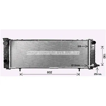 Radiateur, refroidissement du moteur AVA QUALITY COOLING JE2078