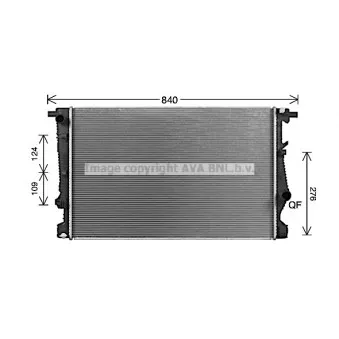 Radiateur, refroidissement du moteur AVA QUALITY COOLING JE2080