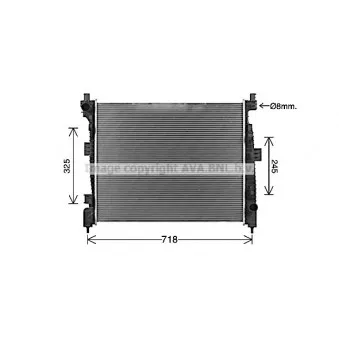 Radiateur, refroidissement du moteur AVA QUALITY COOLING