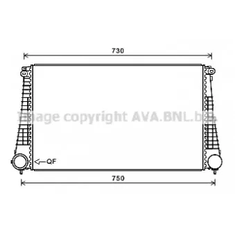 Intercooler, échangeur AVA QUALITY COOLING JE4072