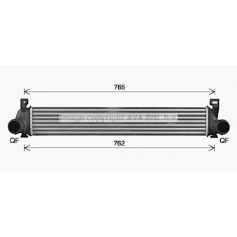 Intercooler, échangeur AVA QUALITY COOLING JE4082
