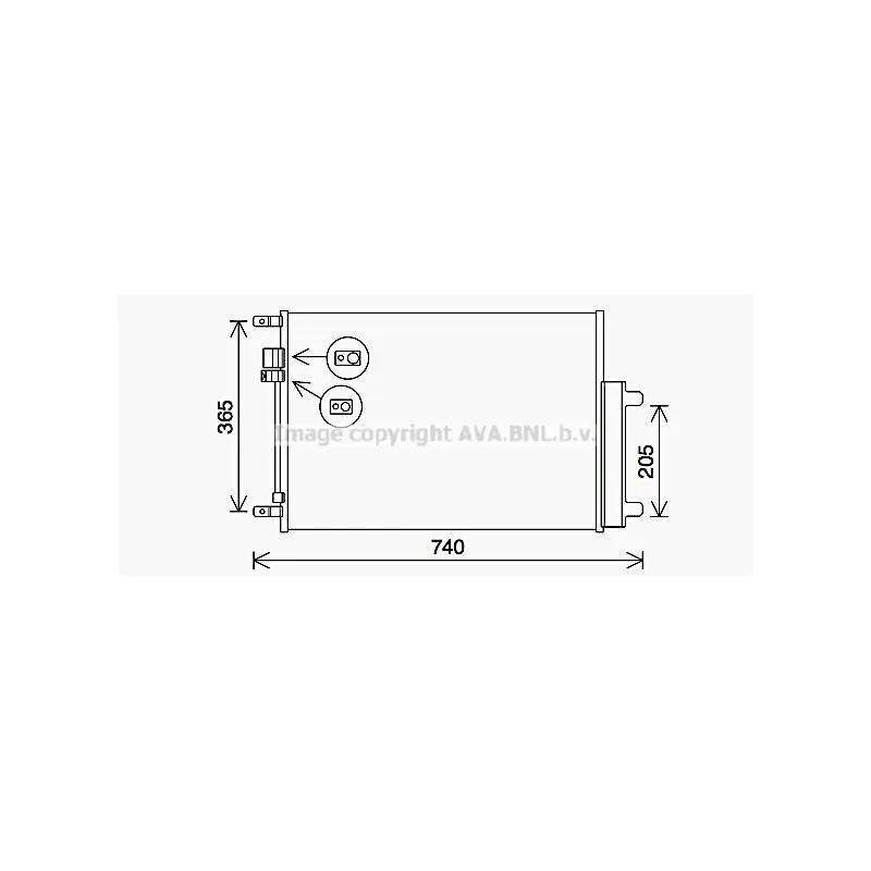 Condenseur, climatisation AVA QUALITY COOLING JE5077D