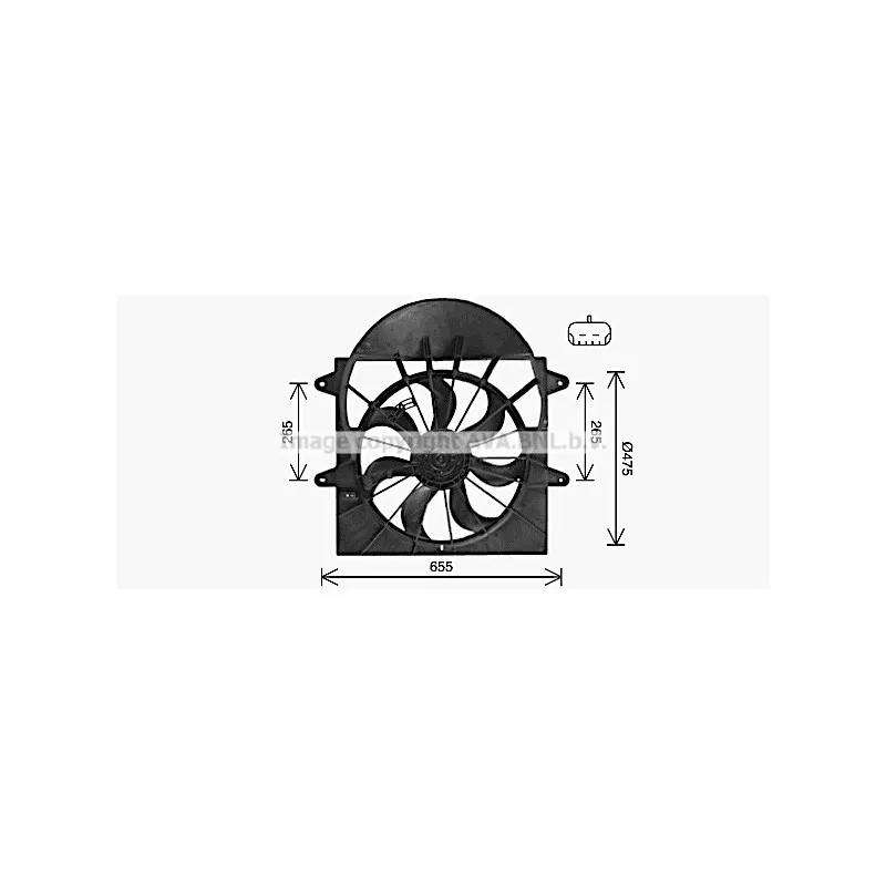 Ventilateur, refroidissement du moteur AVA QUALITY COOLING JE7085