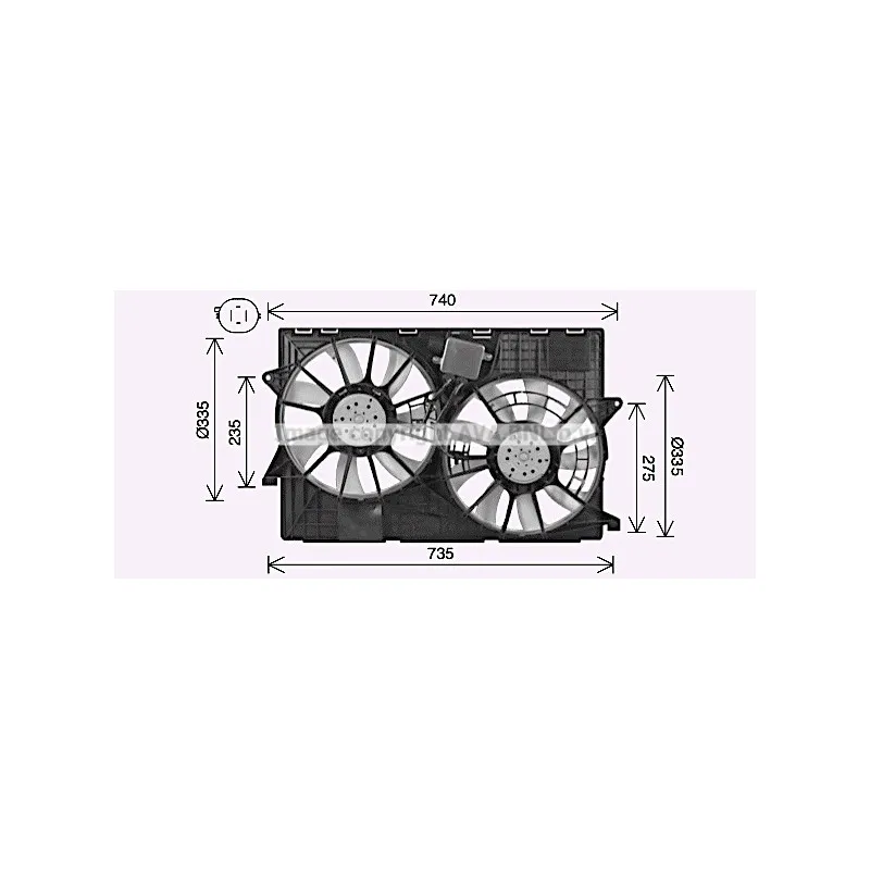 Ventilateur, refroidissement du moteur AVA QUALITY COOLING JE7087