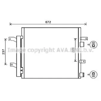 Condenseur, climatisation AVA QUALITY COOLING JR5056D