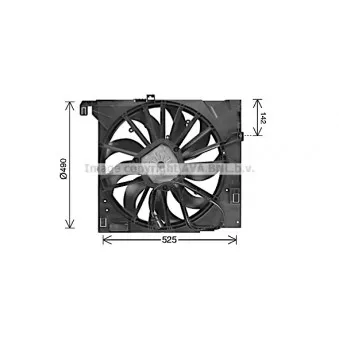 Ventilateur, refroidissement du moteur AVA QUALITY COOLING JR7502