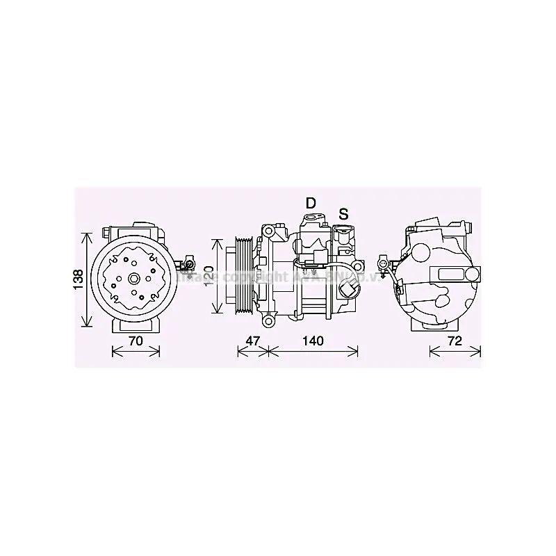 Compresseur, climatisation AVA QUALITY COOLING JRK057