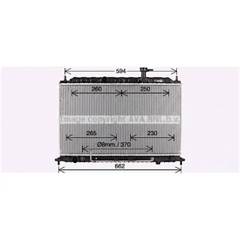Radiateur, refroidissement du moteur AVA QUALITY COOLING KA2300