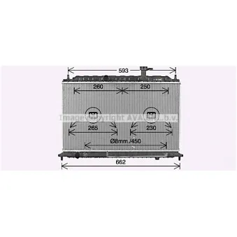 Radiateur, refroidissement du moteur AVA QUALITY COOLING KA2302
