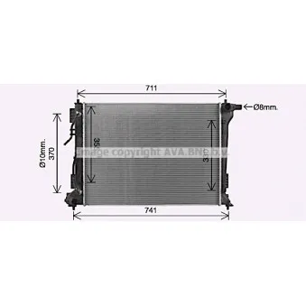 Radiateur, refroidissement du moteur AVA QUALITY COOLING