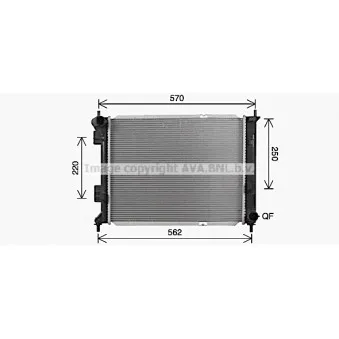 Radiateur, refroidissement du moteur AVA QUALITY COOLING KA2327