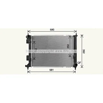 Radiateur, refroidissement du moteur AVA QUALITY COOLING KA2328