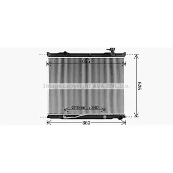 Radiateur, refroidissement du moteur AVA QUALITY COOLING KA2337