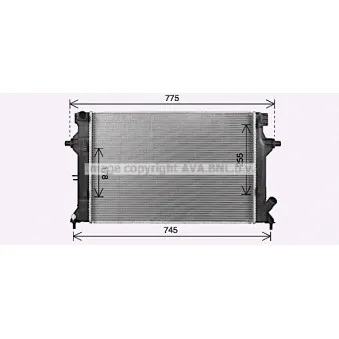Radiateur, refroidissement du moteur AVA QUALITY COOLING KA2340
