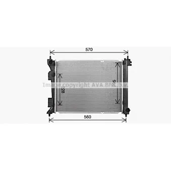 Radiateur, refroidissement du moteur AVA QUALITY COOLING