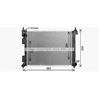 Radiateur, refroidissement du moteur AVA QUALITY COOLING KA2344