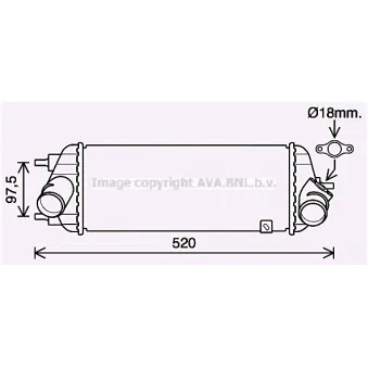 Intercooler, échangeur AVA QUALITY COOLING KA4281