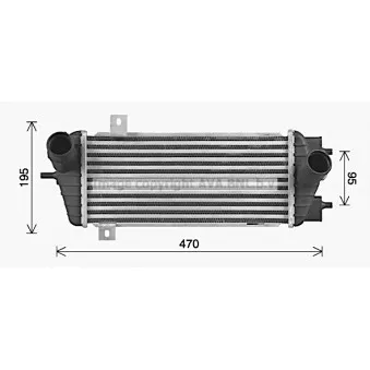 Intercooler, échangeur AVA QUALITY COOLING KA4324